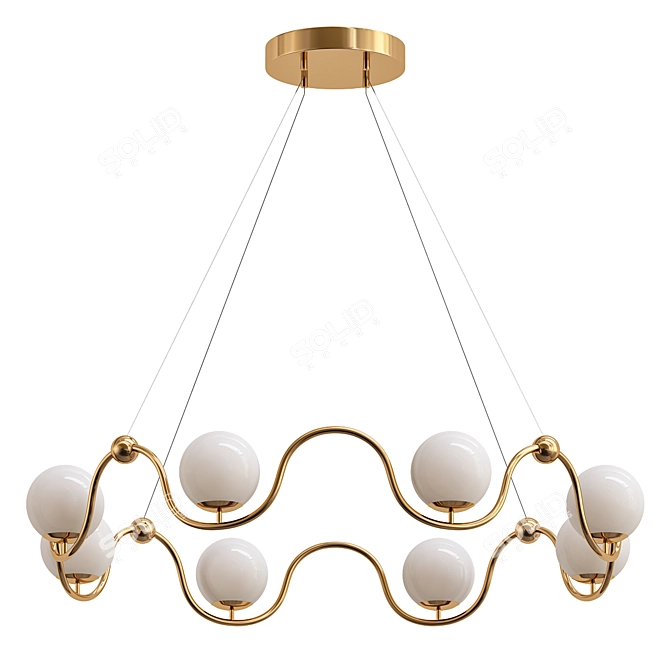 Modern Equilibrium Chandelier 3D Model 3D model image 1