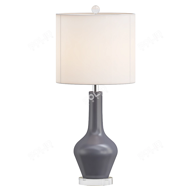 Vibrant Velor Table Lamp 3D model image 1