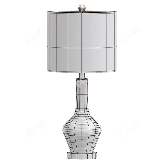 Vibrant Velor Table Lamp 3D model image 2