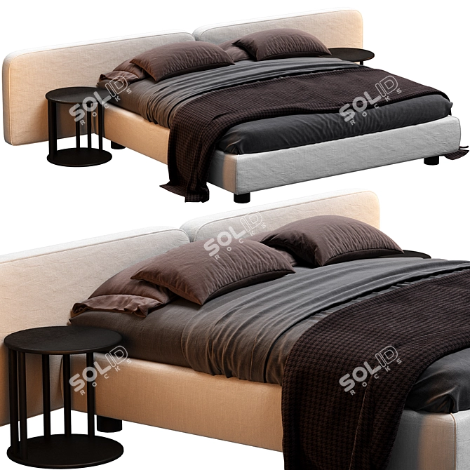 Italian Luxury Corsocomo Bed 3D model image 1