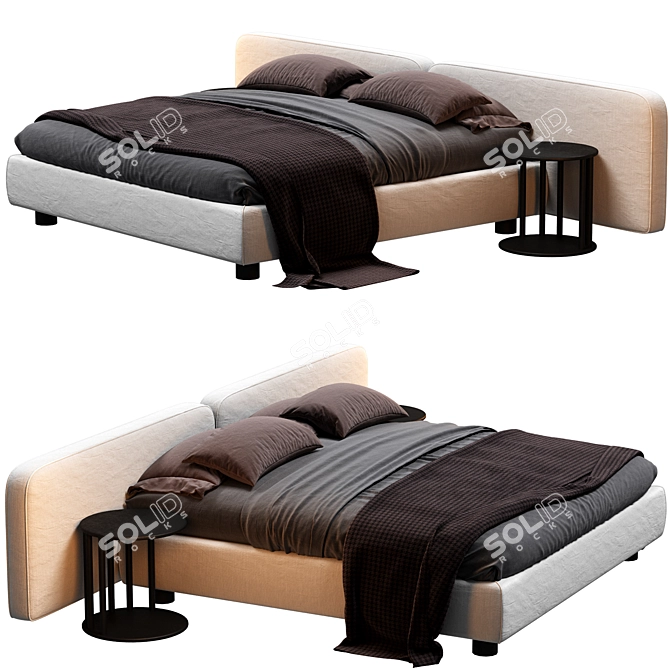 Italian Luxury Corsocomo Bed 3D model image 2