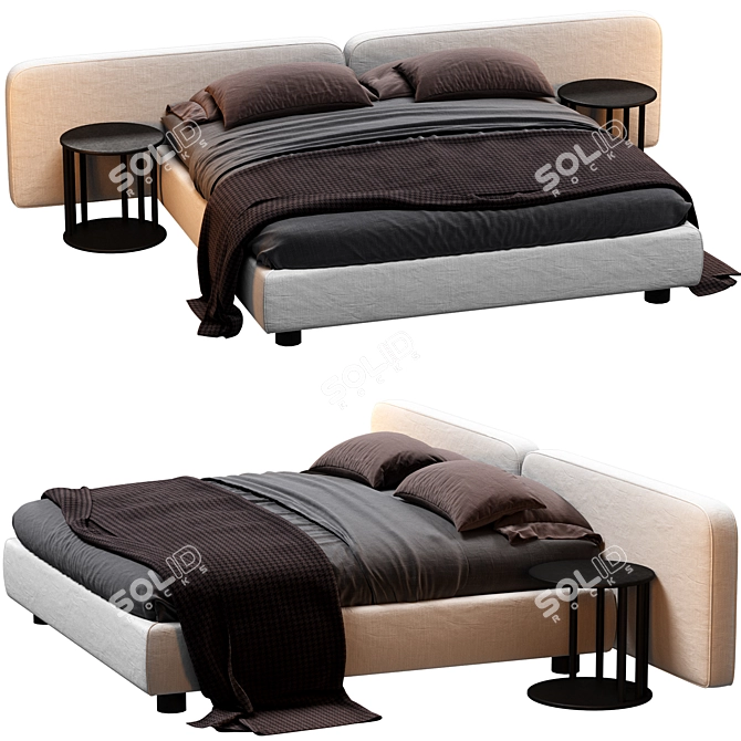 Italian Luxury Corsocomo Bed 3D model image 3