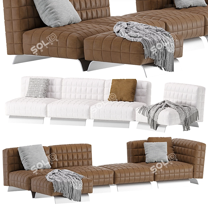 Minotti TWIGGY Modular Sofa 04 - Contemporary Elegance 3D model image 1