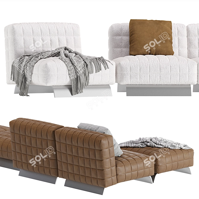 Minotti TWIGGY Modular Sofa 04 - Contemporary Elegance 3D model image 3