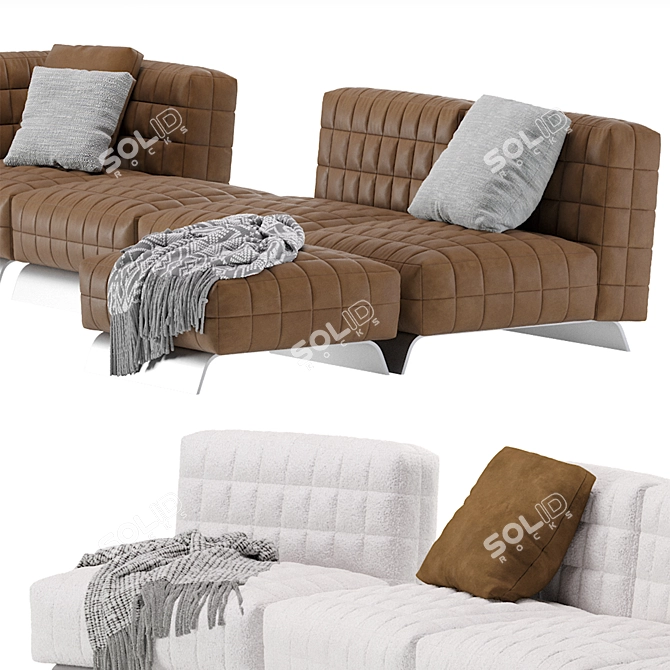 Minotti TWIGGY Modular Sofa 04 - Contemporary Elegance 3D model image 4