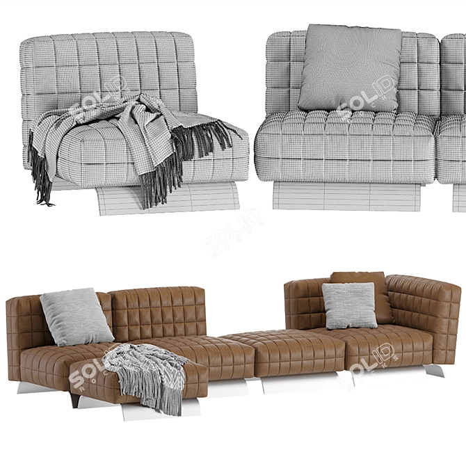 Minotti TWIGGY Modular Sofa 04 - Contemporary Elegance 3D model image 7