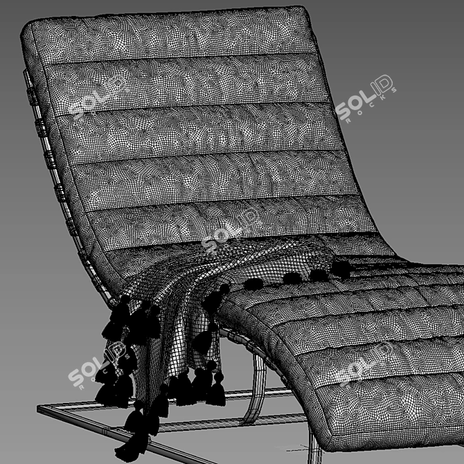 Modern Marvel Chaise Lounge 3D model image 7