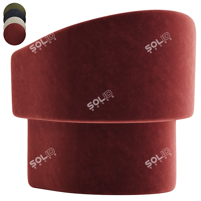 Contemporary Lowrance Armchair 3D Collection 3D model image 5