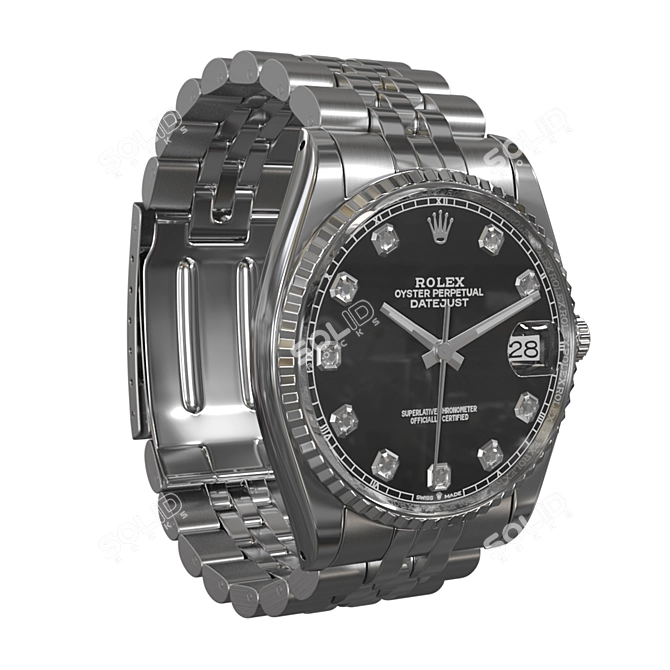 High-Detail Rolex Oyster Watch Model 3D model image 1