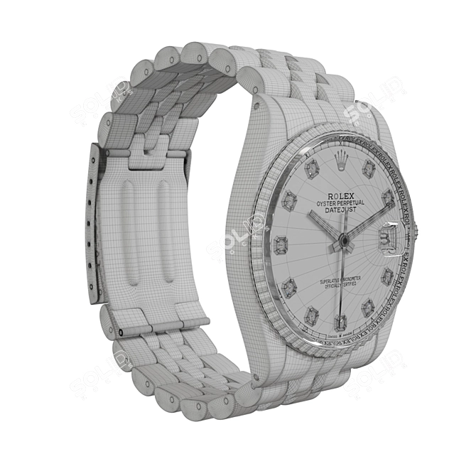 High-Detail Rolex Oyster Watch Model 3D model image 6