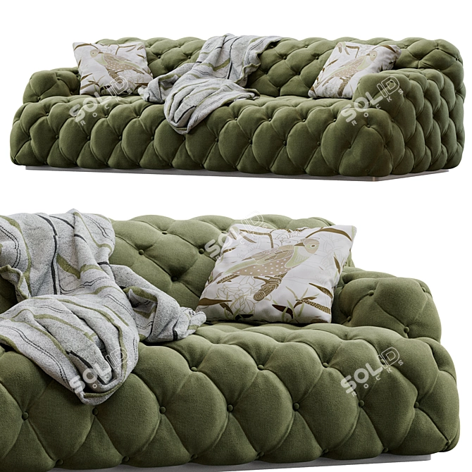 Modern Meridiani Norton Sofa Set 3D model image 1