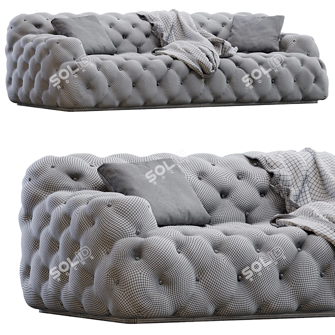 Modern Meridiani Norton Sofa Set 3D model image 4