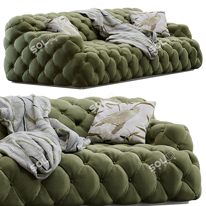 Modern Meridiani Norton Sofa Set 3D model image 6