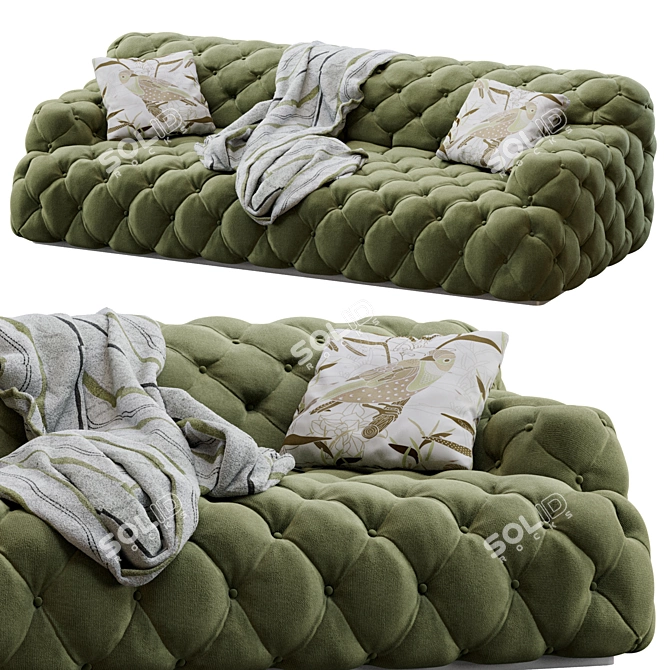 Modern Meridiani Norton Sofa Set 3D model image 7