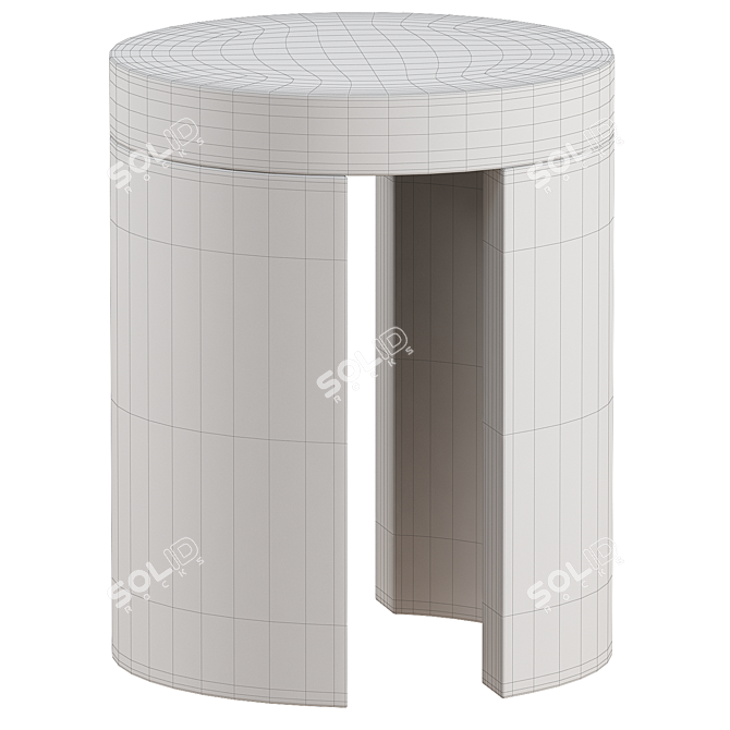 Rugged Lyon Outdoor Stool 3D model image 3