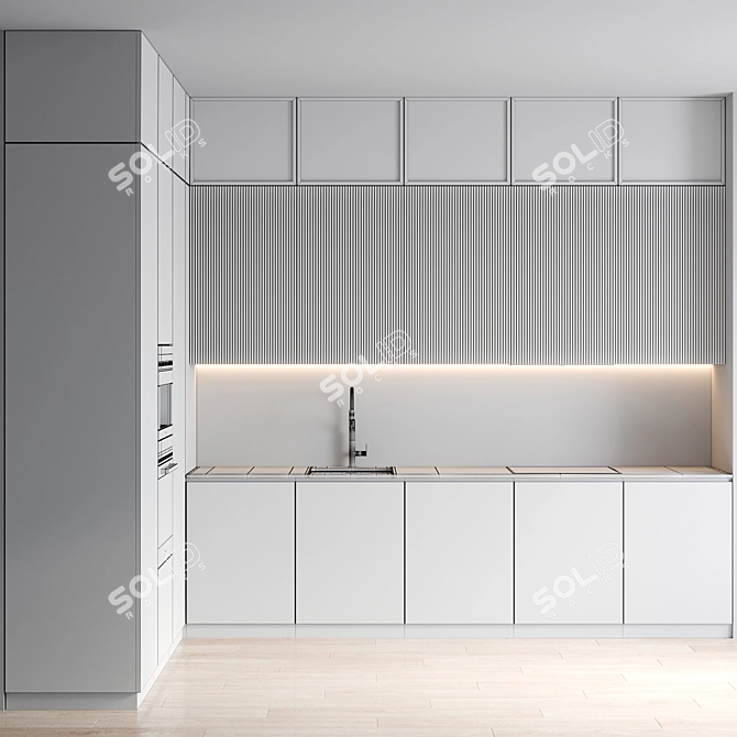 Modern Kitchen with High-end Appliances 3D model image 7