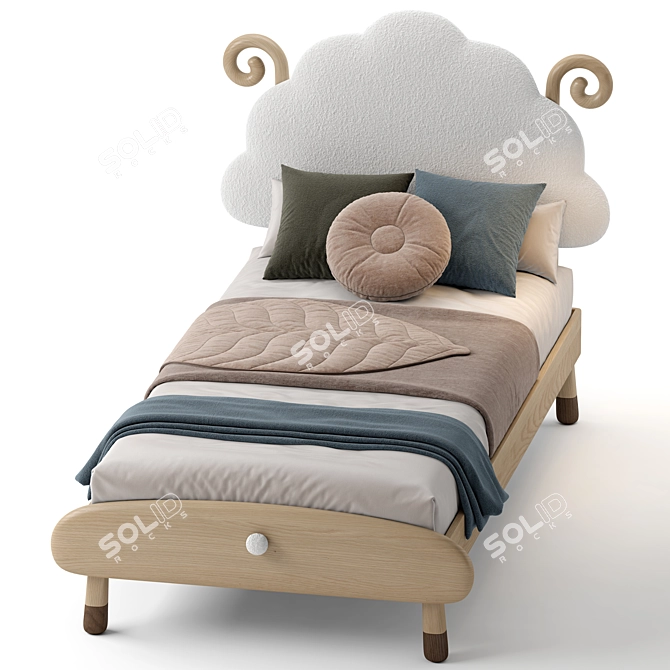 Luxury Marly Sheep Bed Frame 3D model image 2