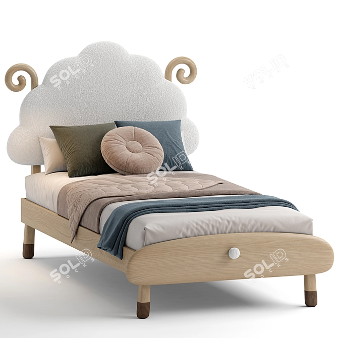 Luxury Marly Sheep Bed Frame 3D model image 3