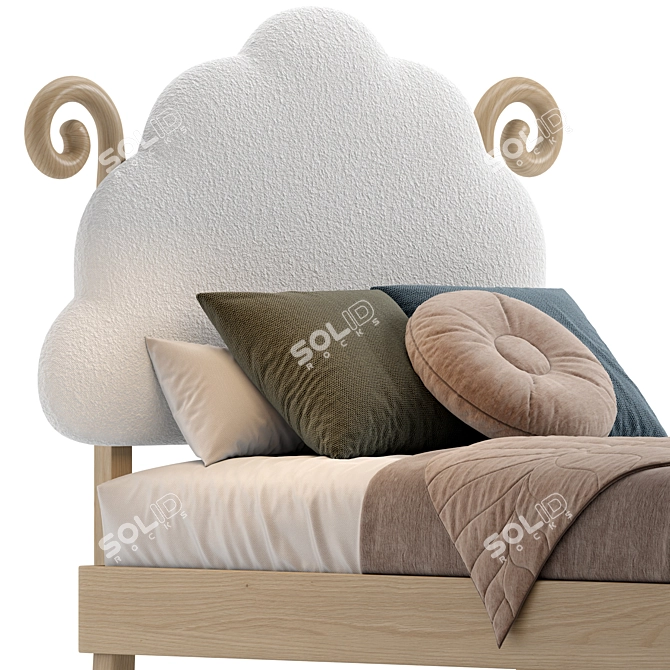 Luxury Marly Sheep Bed Frame 3D model image 4