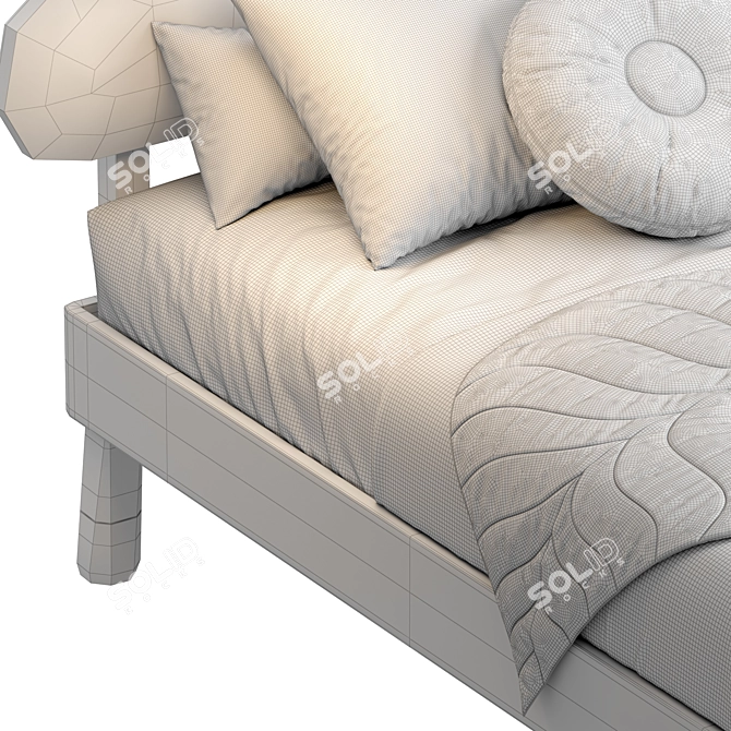 Luxury Marly Sheep Bed Frame 3D model image 7