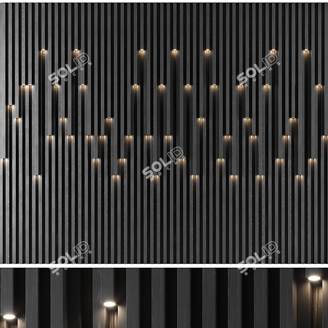 Modern Wall Panel Set 2 3D model image 2