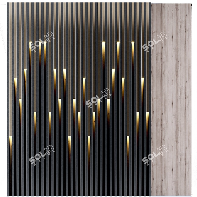 Modern Wall Panel Set 2 3D model image 3