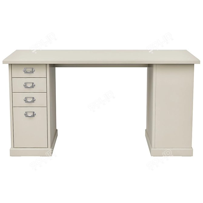 Modern Beige Vebjörn Desk IKEA 3D model image 2
