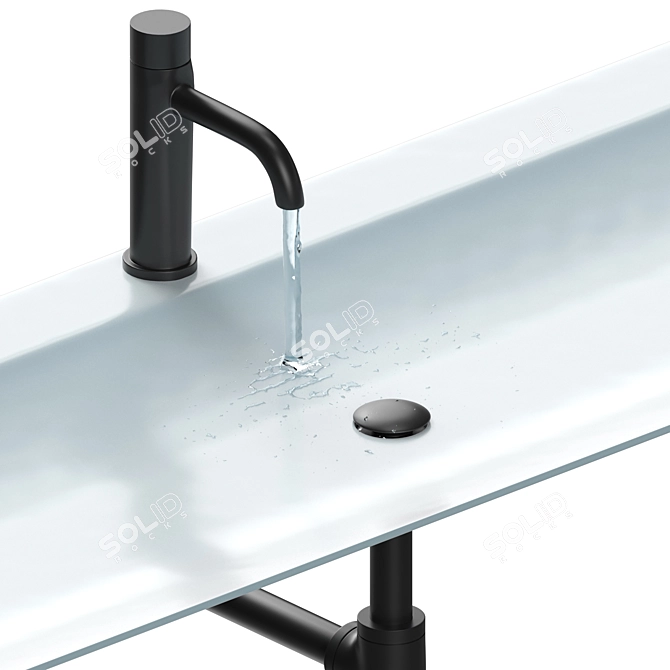 Elegant Boffi Washbasin with Water 3D model image 6