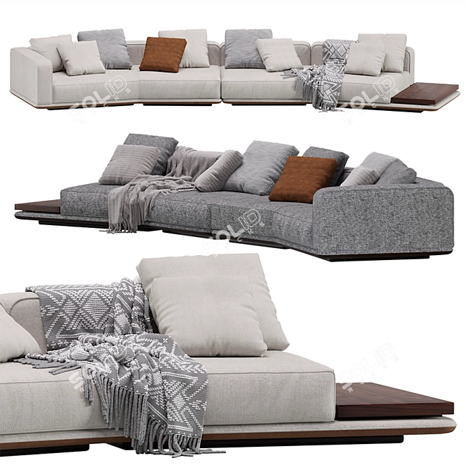 Horizonte Modular Sofa 11 Set 3D model image 1