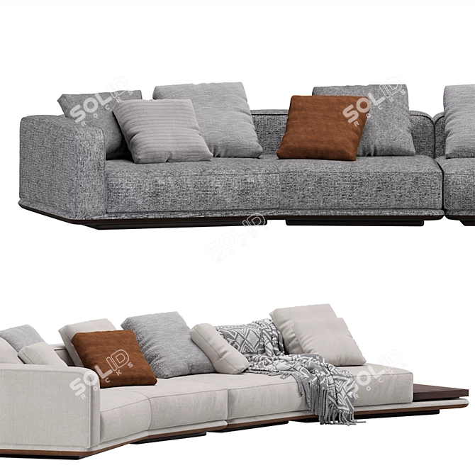 Horizonte Modular Sofa 11 Set 3D model image 2