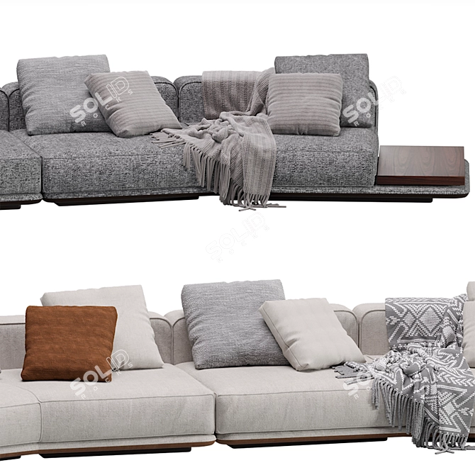 Horizonte Modular Sofa 11 Set 3D model image 3