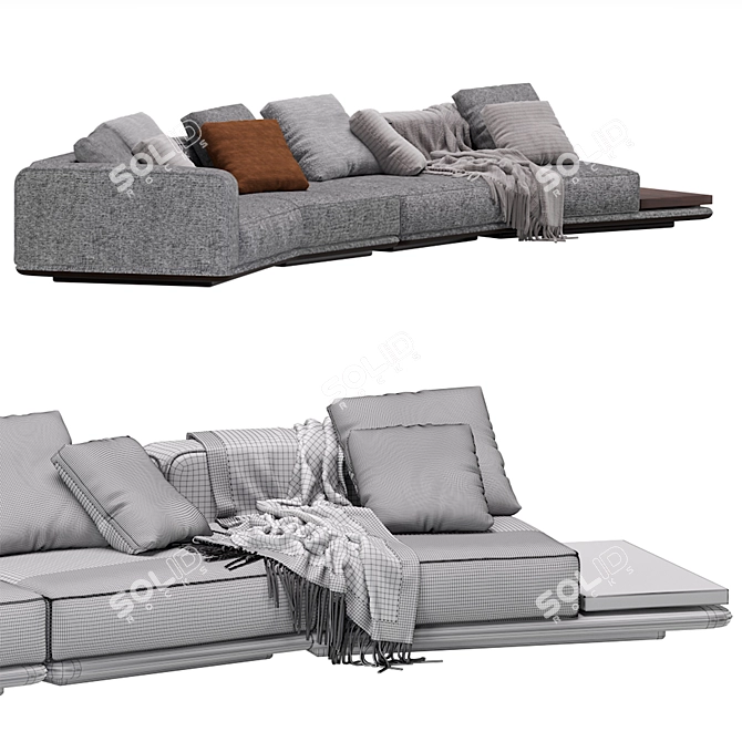 Horizonte Modular Sofa 11 Set 3D model image 7