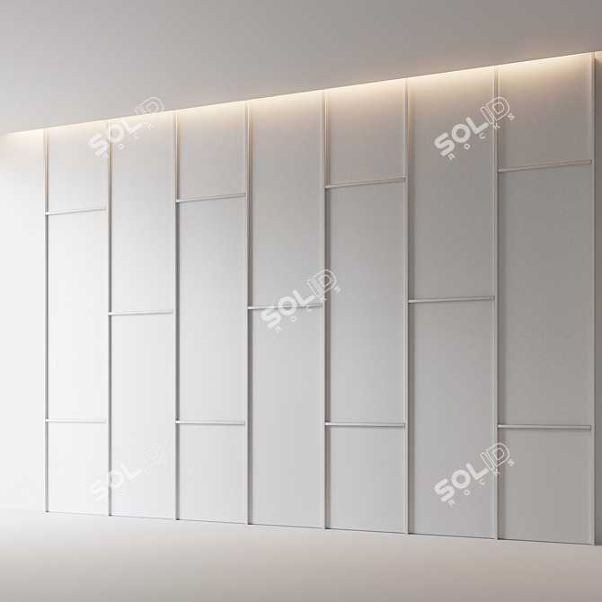 Decorative 3D Wall Panel 3600x2700mm 3D model image 3