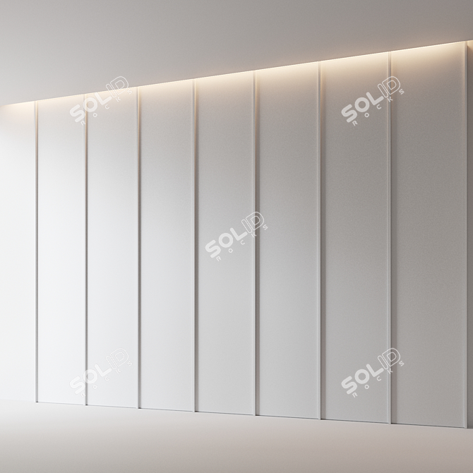 Decorative Relief Wall Panel 3D model image 3