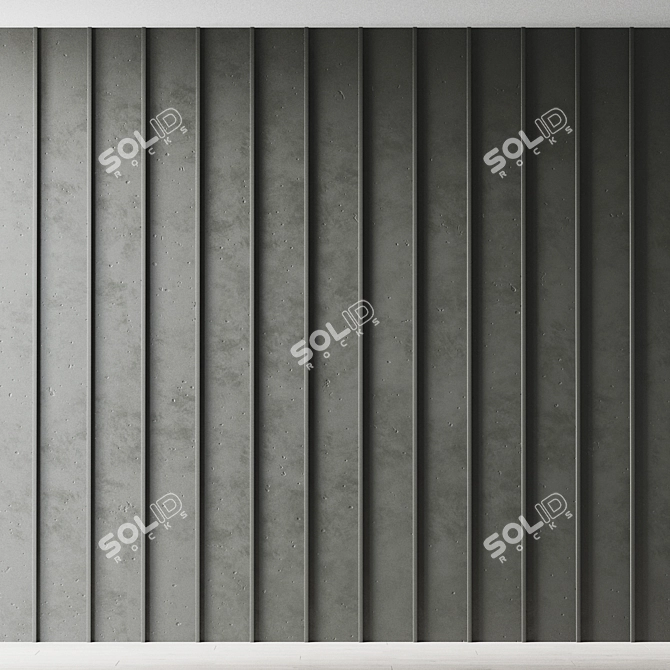 Decorative Relief Wall Panel 3D model image 1