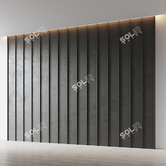 Decorative Relief Wall Panel 3D model image 2