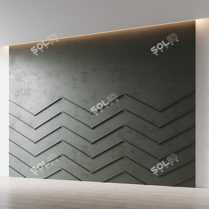 Decorative 3D Wall Panel 3D model image 2
