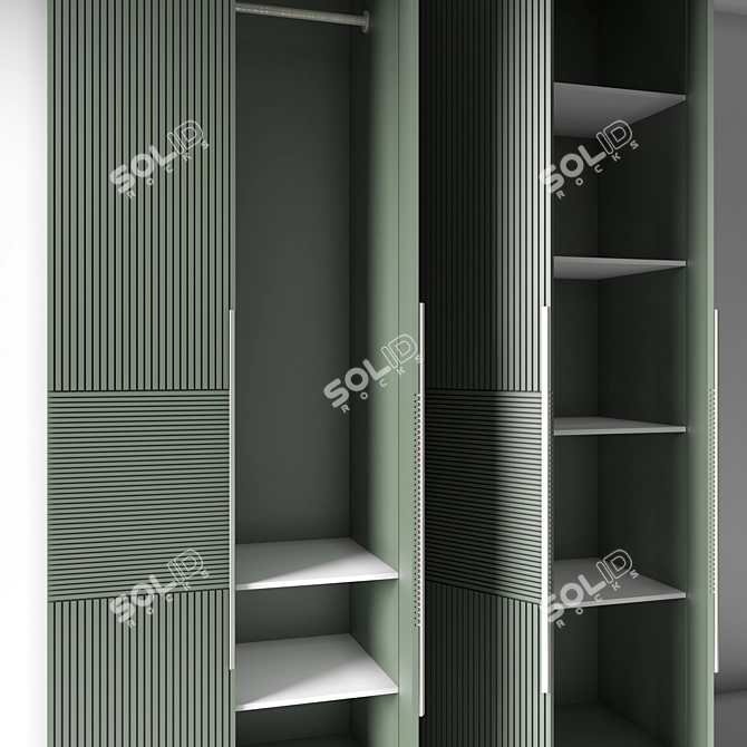 Editable Neoclassical Wardrobe 3D Model 3D model image 3