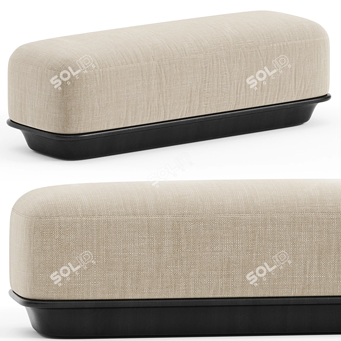 Stylish and Modern Nico Bench 3D model image 1