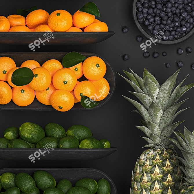 Fruit and Berry Decor Collection 3D model image 2