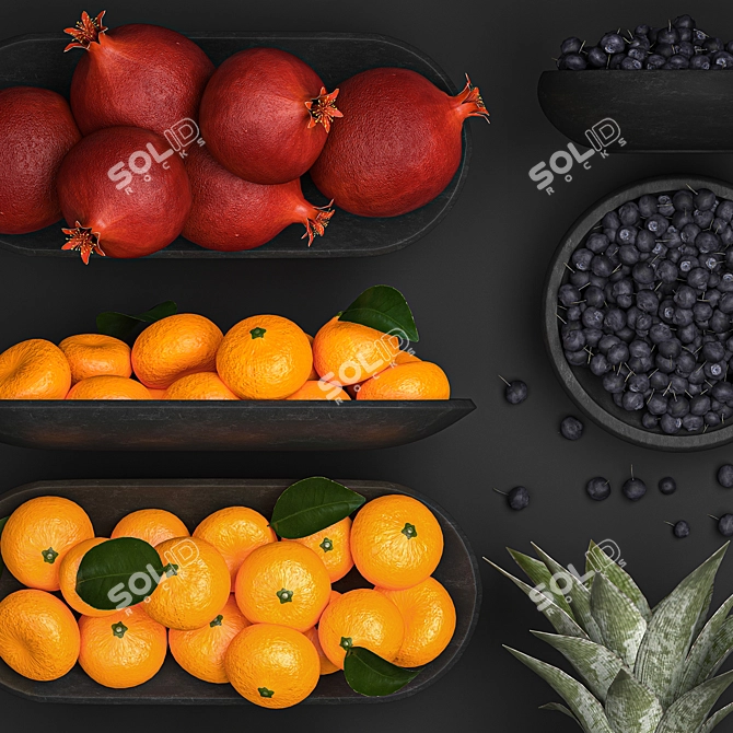 Fruit and Berry Decor Collection 3D model image 3