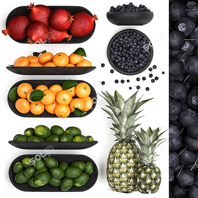 Fruit and Berry Decor Collection 3D model image 4