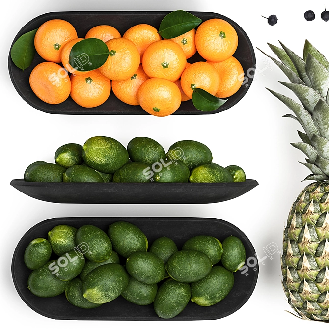 Fruit and Berry Decor Collection 3D model image 5