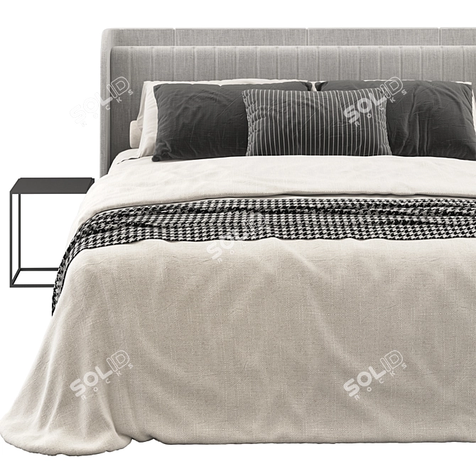 Modern Bed 3D Model Set 3D model image 3