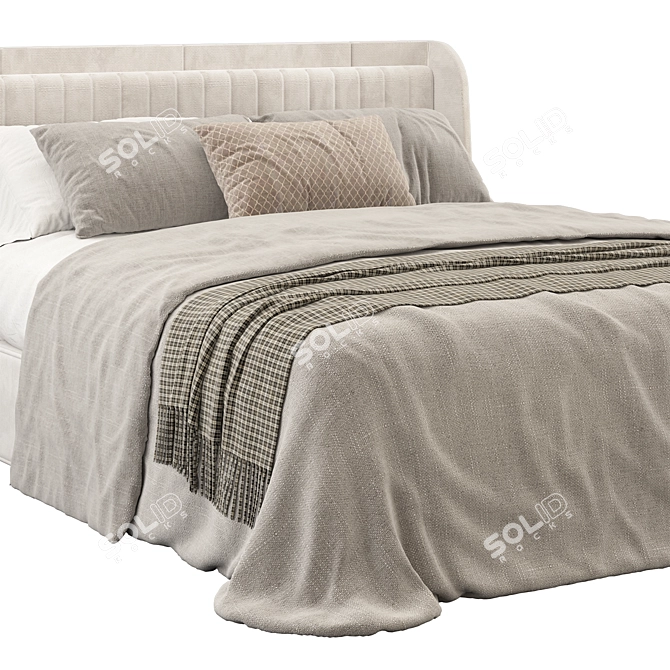 Modern Bed 3D Model Set 3D model image 4