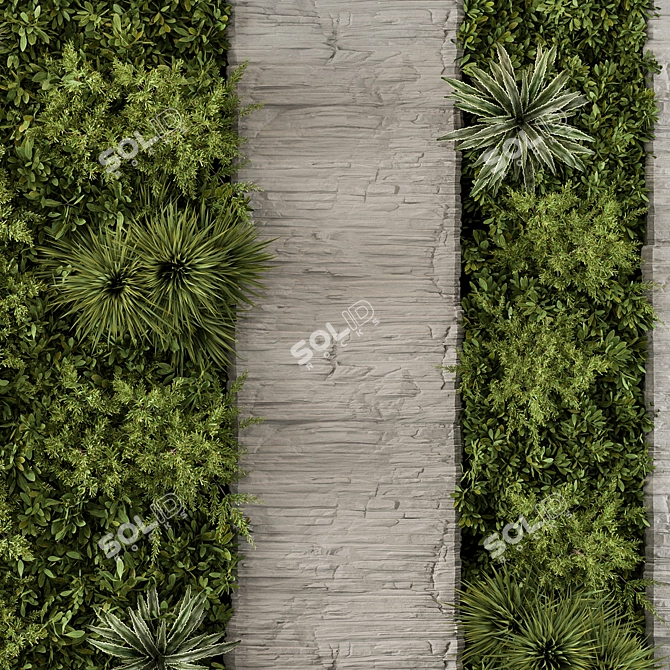 Vertical Garden Wall Decor 64 3D model image 3