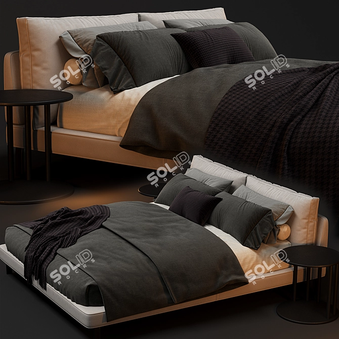 Sleek Alivar Lady B Bed 3D model image 4