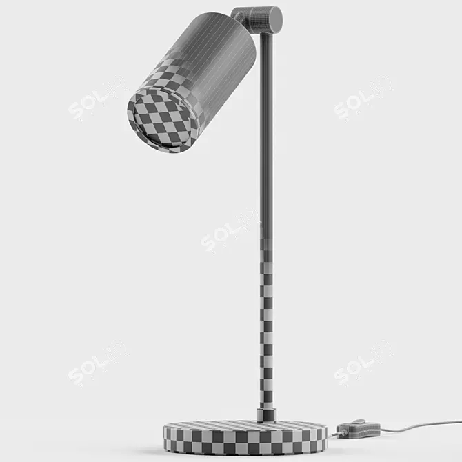 Modern Petite Metal Task Lamp 3D model image 3