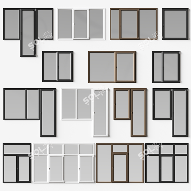 Versatile Rehau Windows and Doors 3D model image 5