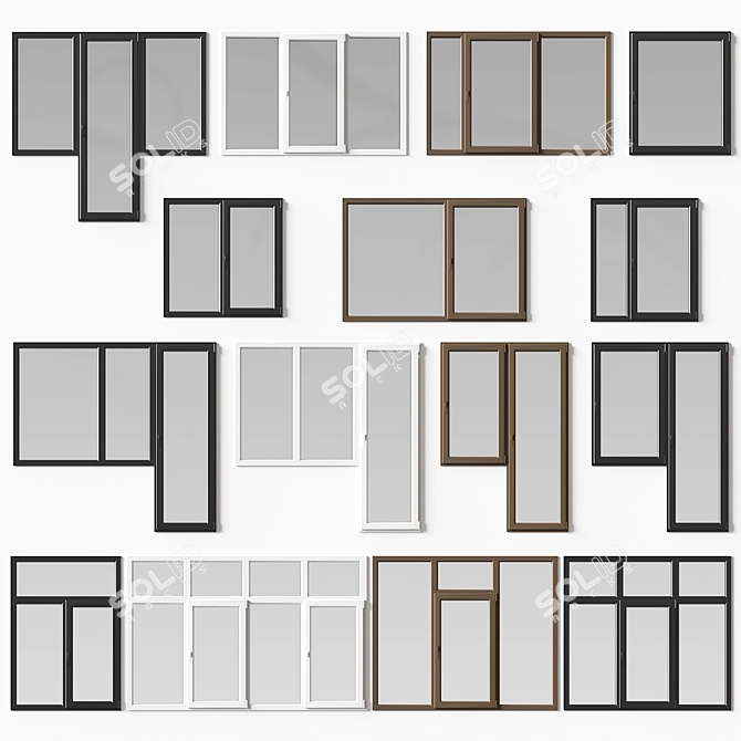 Versatile Rehau Windows and Doors 3D model image 6